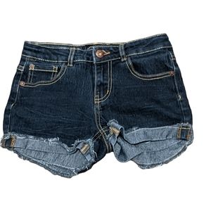4/$25  Lucky Riley girls shorts frayed rolled hem stretchy girls size 10